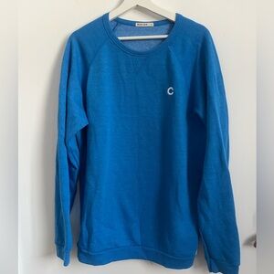 Marine Layer Sweatshirt Mens Size Large Sky Blue Crew Neck Fleece Company Logo